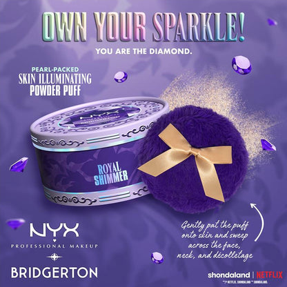 NYX Bridgerton Skin Illuminating Puff Royal Shimmer 01 Gilded In Gold 8g