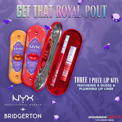 NYX Bridgerton 2pc Lip Kit 01 Peony Passion Cupid's Secret