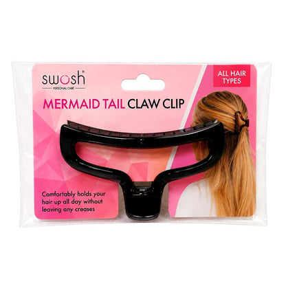 Swosh Hair Clip Mermaid Tail Claw 9.5cm Black