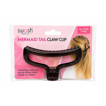 Swosh Hair Clip Mermaid Tail Claw 9.5cm Brown