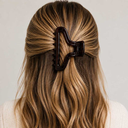 Swosh Hair Clip Mermaid Tail Claw 9.5cm Brown