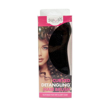 Swosh Curved Detangling Hair Brush 18.5cm Blue
