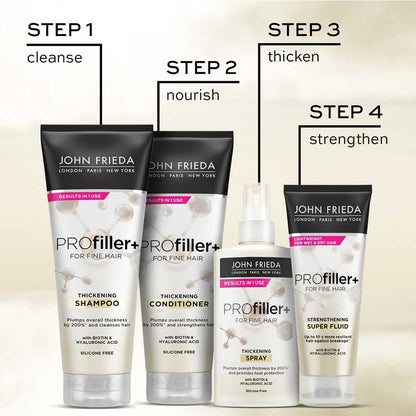 John Frieda Super Fluid Pro Filler For Fine Hair Strengthening With Biotin & Hyraluronic Acid 100ml