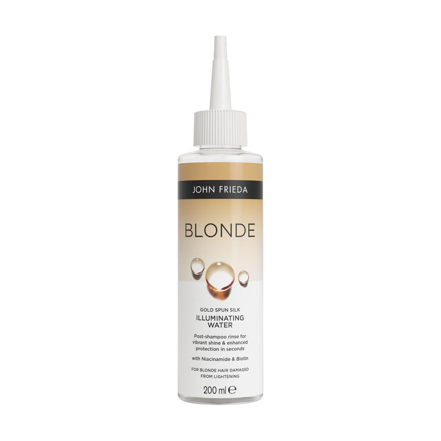 John Frieda Illuminating Water Blonde Gold Spun Silk Post Shampoo Rinse 200ml