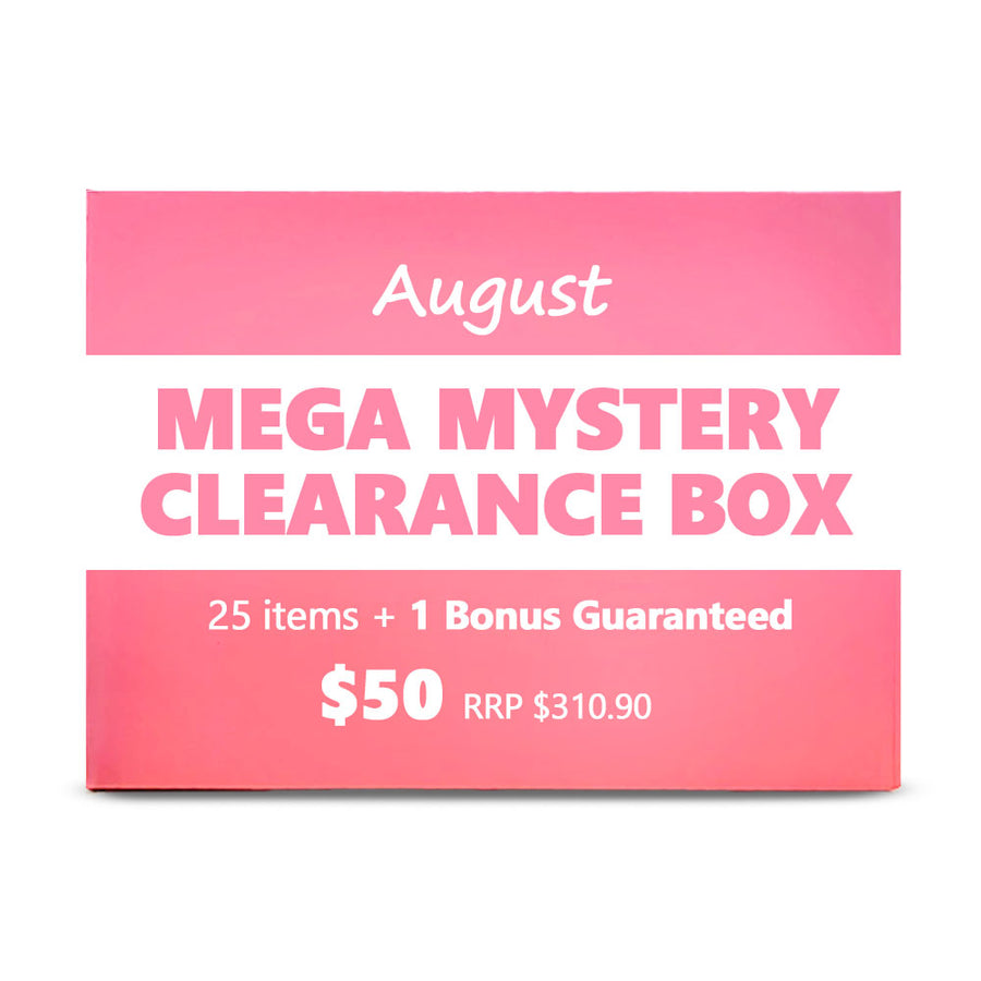 August Mega Mystery Clearance Box - 25 items + 1 Bonus Guaranteed Prize!