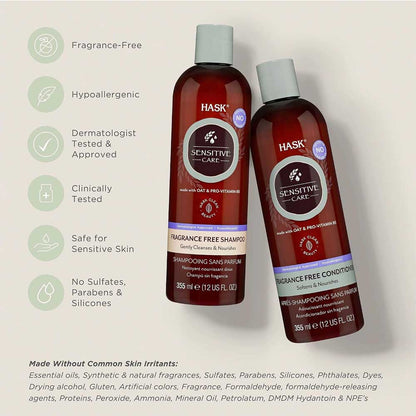 Hask Conditioner Sensitive Care Fragrance Free 355ml
