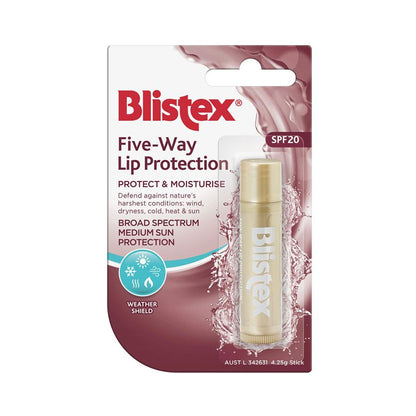 Blistex Lip Protection Five Way Protect & Moisturise Weather Shield Spf20 4.25g