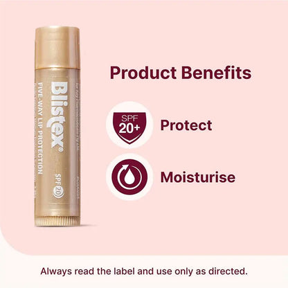 Blistex Lip Protection Five Way Protect & Moisturise Weather Shield Spf20 4.25g