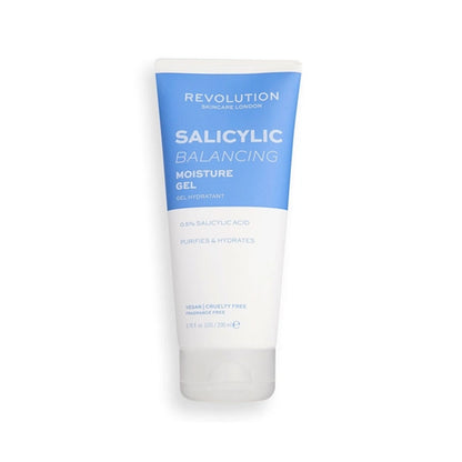 Salicylic balancing moisture gel tube on a white background