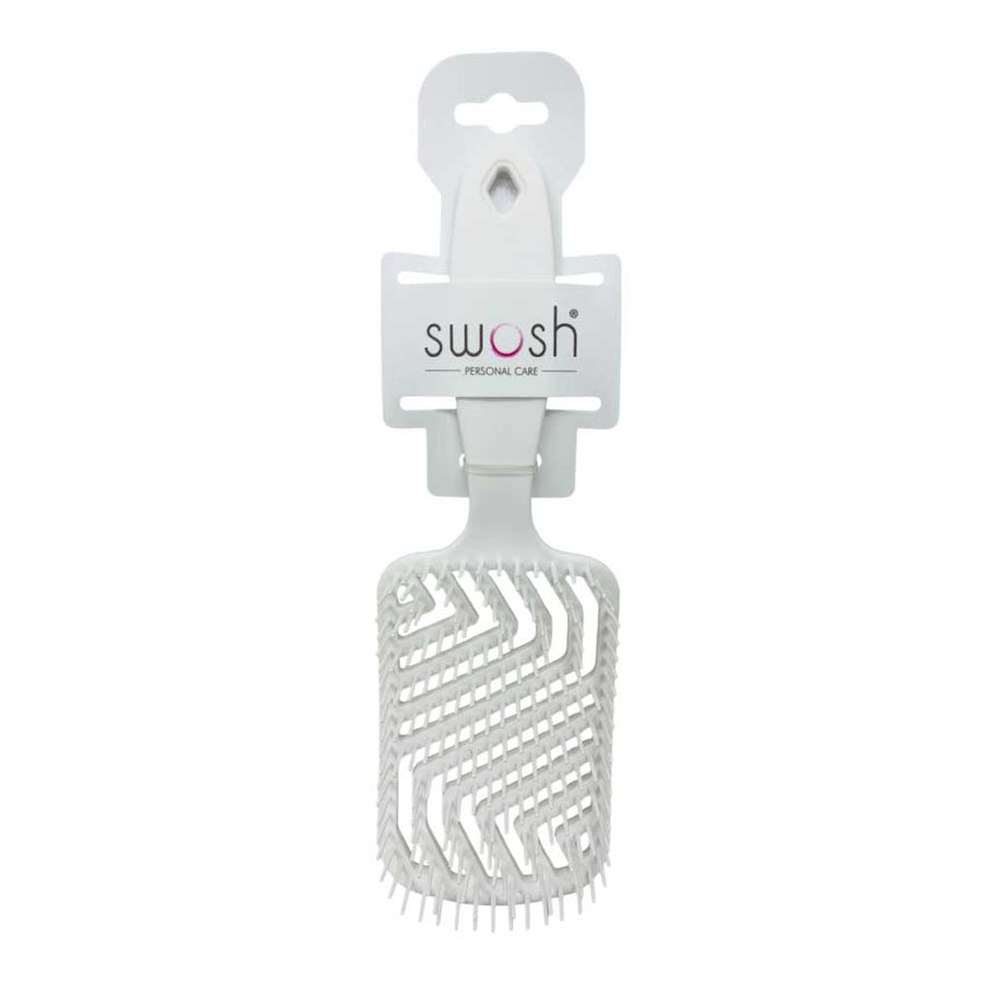 Swosh Brush Medium Tamer Detangler White