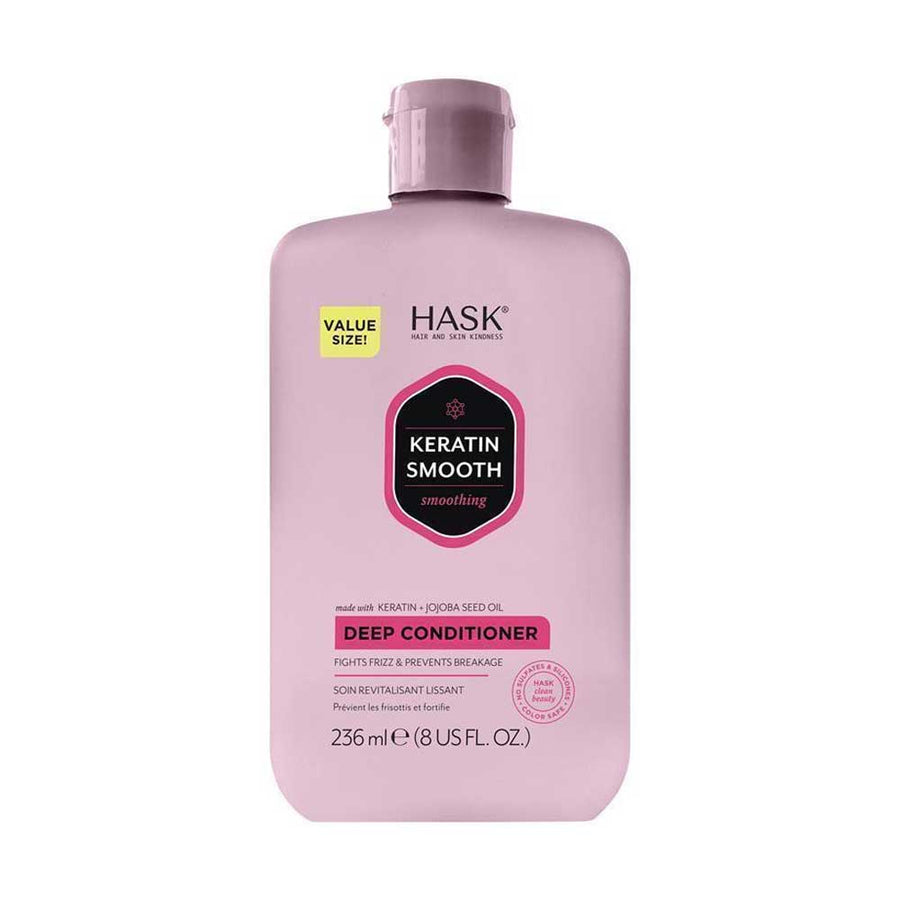 Hask Deep Conditioner Keratin Smooth Fights Frizz & Prevents Breakage With Keratin & Jojoba Seed Oil 236ml