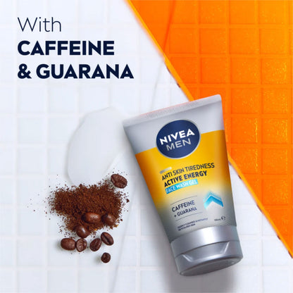 Nivea Men Active Energy Face Wash Gel Caffeine + Guarana 100ml