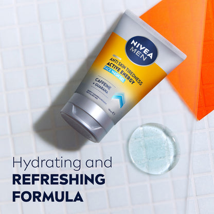Nivea Men Active Energy Face Wash Gel Caffeine + Guarana 100ml