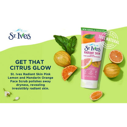 St Ives Radiant Skin Scrub Pink Lemon & Mandarin 170g