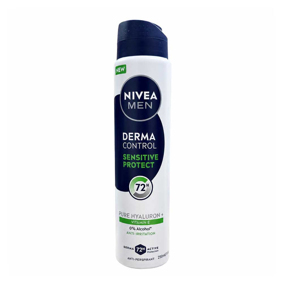 Nivea Men Anti Perspirant Derma Control Sensitive Protect 72H Pure Hyaluron + Vitamin E 250ml