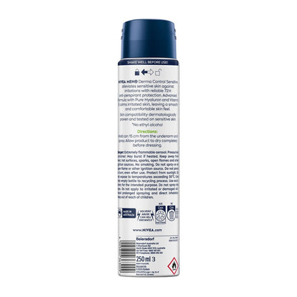 Nivea Men Anti Perspirant Derma Control Sensitive Protect 72H Pure Hyaluron + Vitamin E 250ml