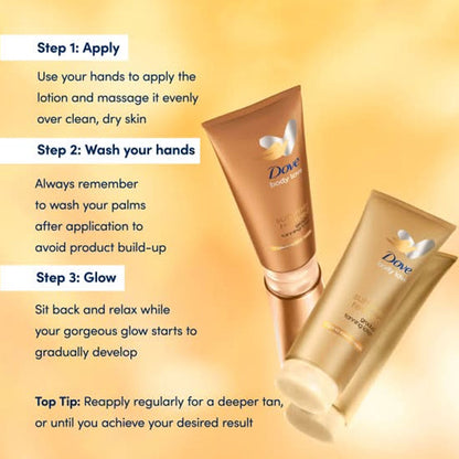 Dove Body Love Gradual Self Tan For Face & Body Summer Revived Light To Medium Results 75ml