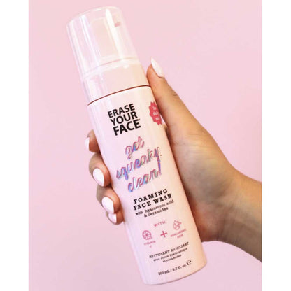 Erase Your Face Foaming Face Wash With Hyaluronic Acid & Ceramides Vitamin C 200ml