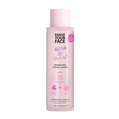 Erase Your Face Hydrating Facial Toner With Ceramides Witch Hazel + Aloe Vera 200ml