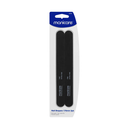 Manicare Nail Shapers Fine/Extra Fine 175mm 2pk