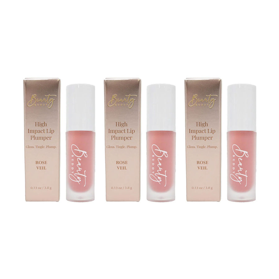 3x Beauty Buddy High Impact Lip Plumper Rose Veil 3.8g