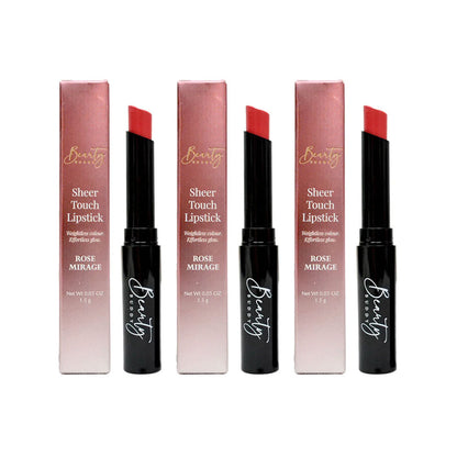 3x Beauty Buddy Sheer Touch Lipstick Rose Mirage 1.5g