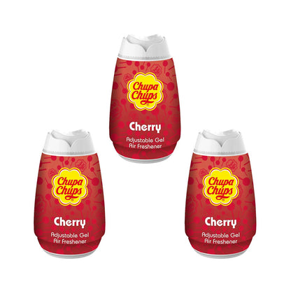 3x Chupa Chups Air Freshener Adjustable Gel Cherry