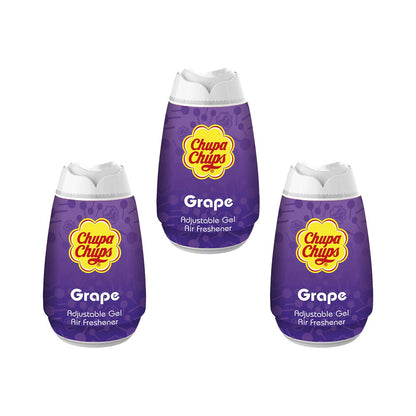 3x Chupa Chups Air Freshener Adjustable Gel Grape