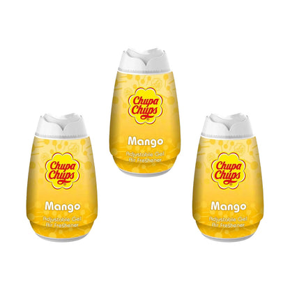 3x Chupa Chups Air Freshener Adjustable Gel Mango