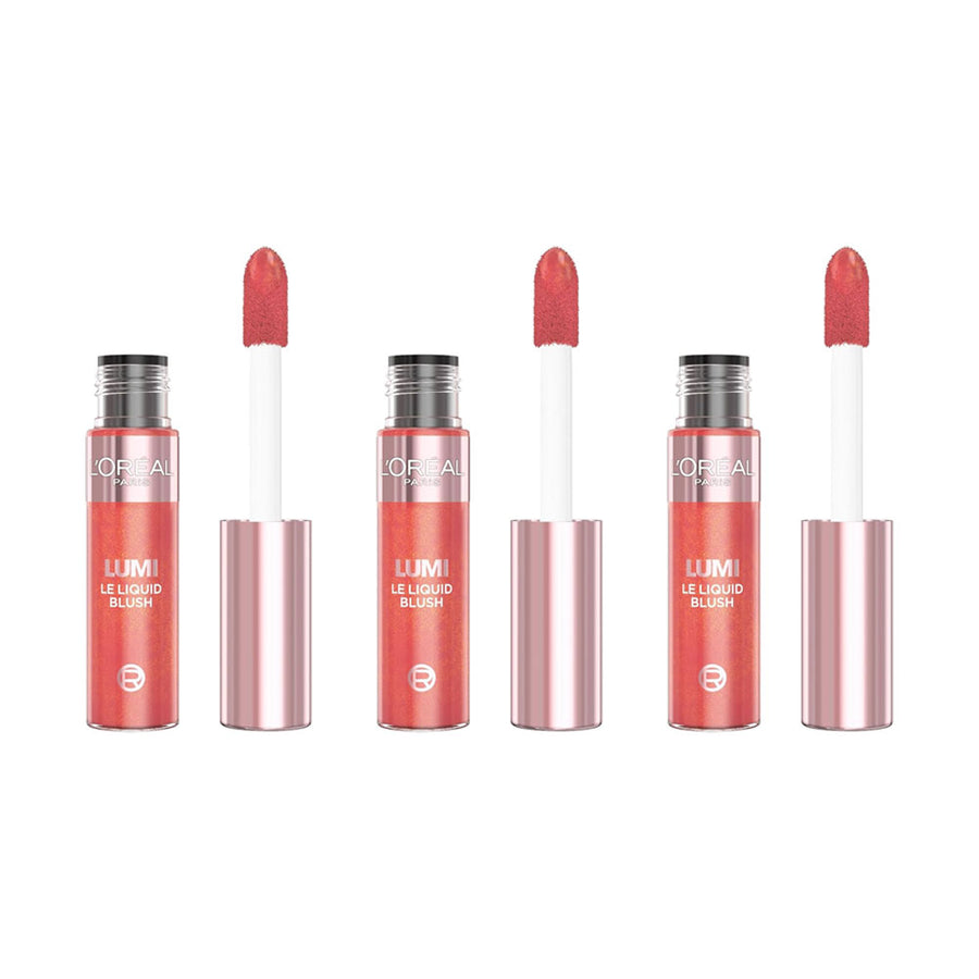 3x L'Oreal Lumi Liquid Blush 625 Gold Pink 10ml
