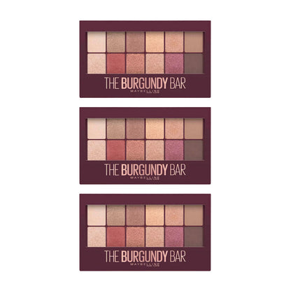 3x Maybelline The Burgundy Bar Eyeshadow 9.6g