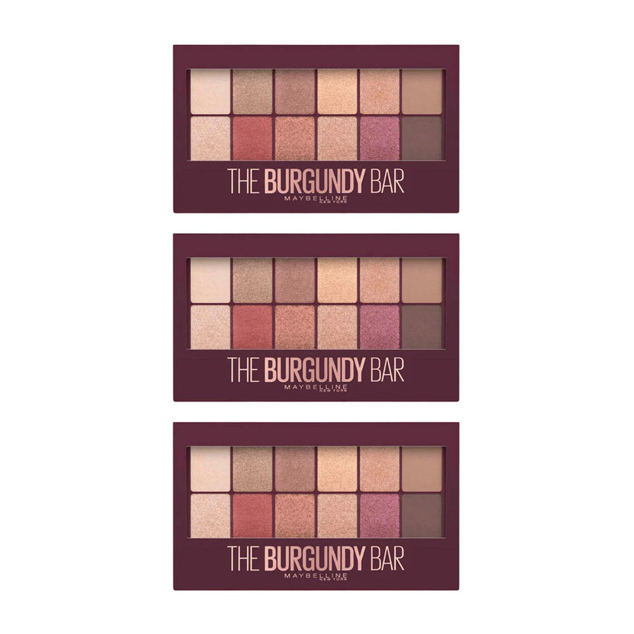 3x Maybelline The Burgundy Bar Eyeshadow 9.6g