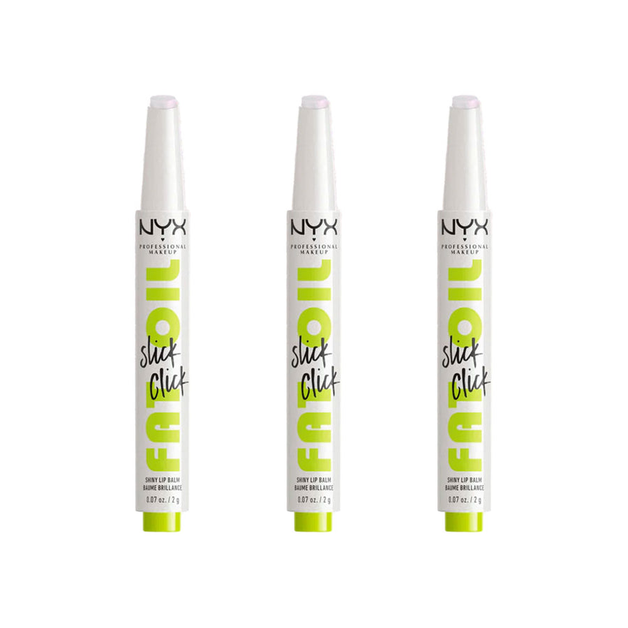 3x NYX Shiny Lip Balm Slick Click Fat Oil 01 Main Character