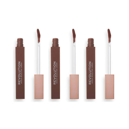 3x Revolution Irl Whipped Lip Cream Espresso Nude 1.8ml