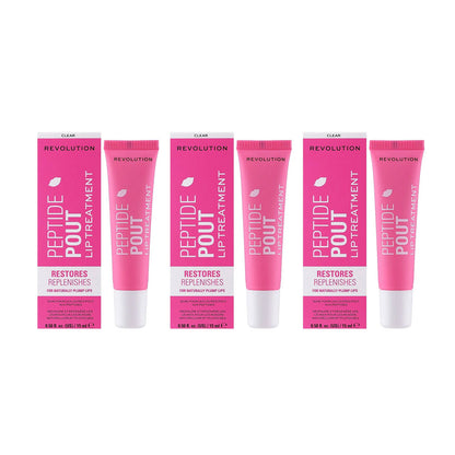 3x Revolution Lip Treatment Peptide Pout Clear 15ml