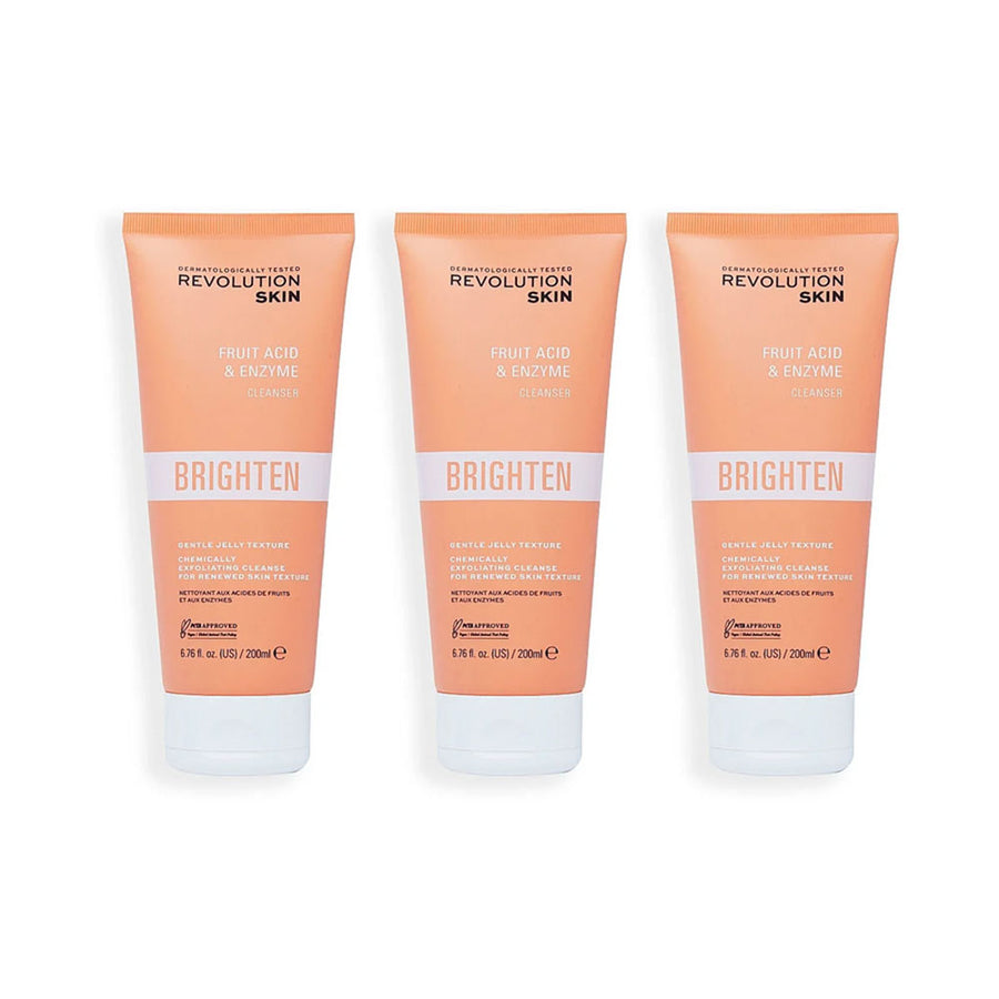 3x Revolution Skin Fruit Acid & Enzyme Cleanser 200ml