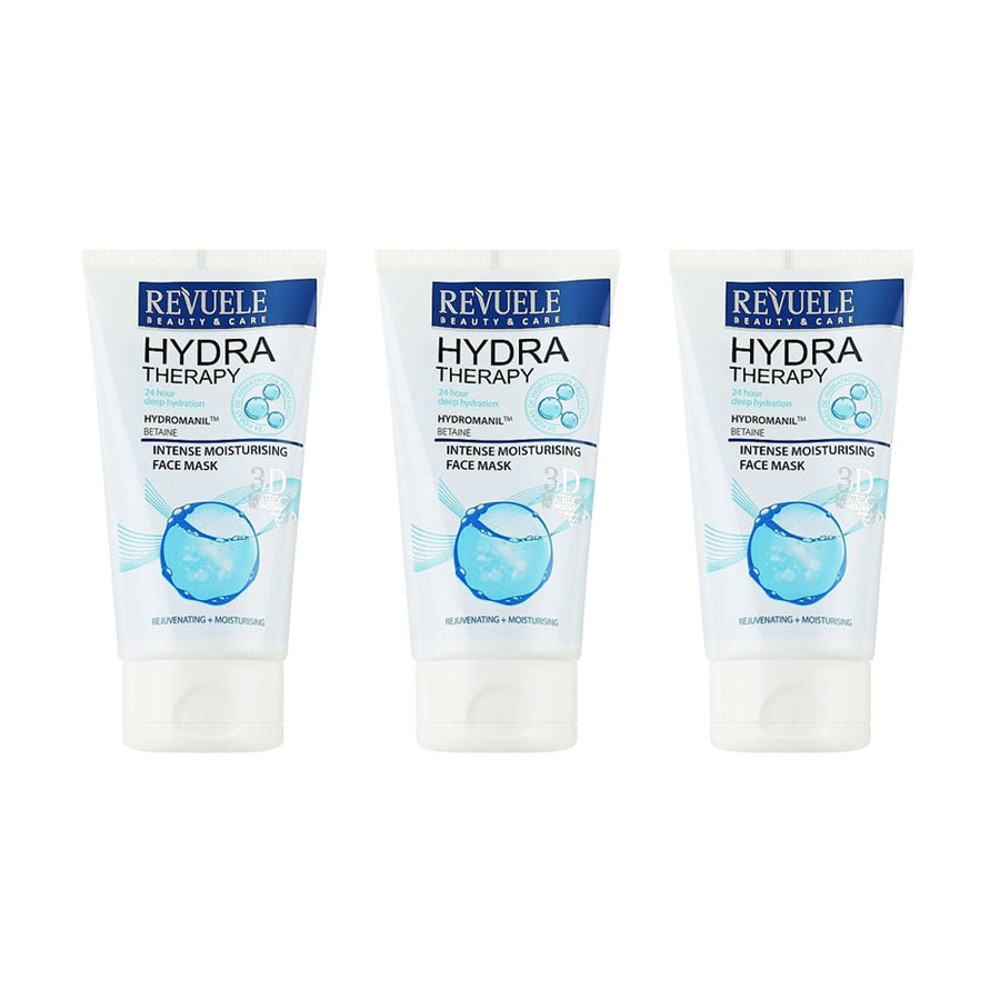 3x Revuele Hydra Therapy Intense Moisturising Face Mask 150ml