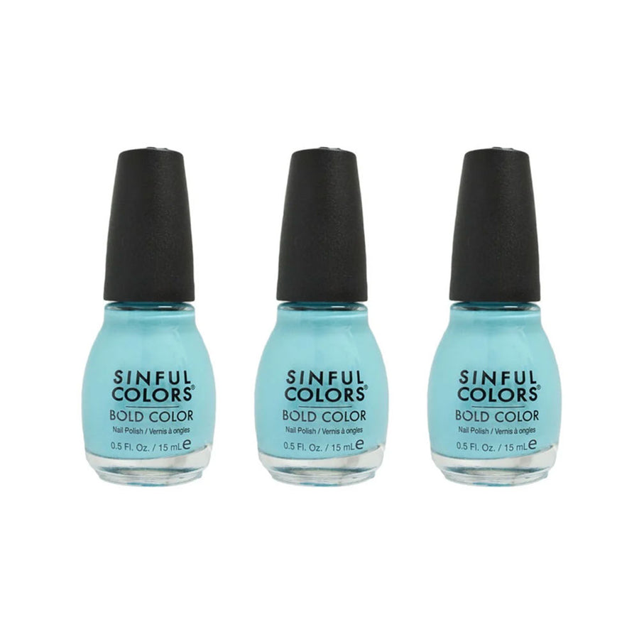 3x Sinful Colors Bold Color Nail Polish Wondermint 15ml
