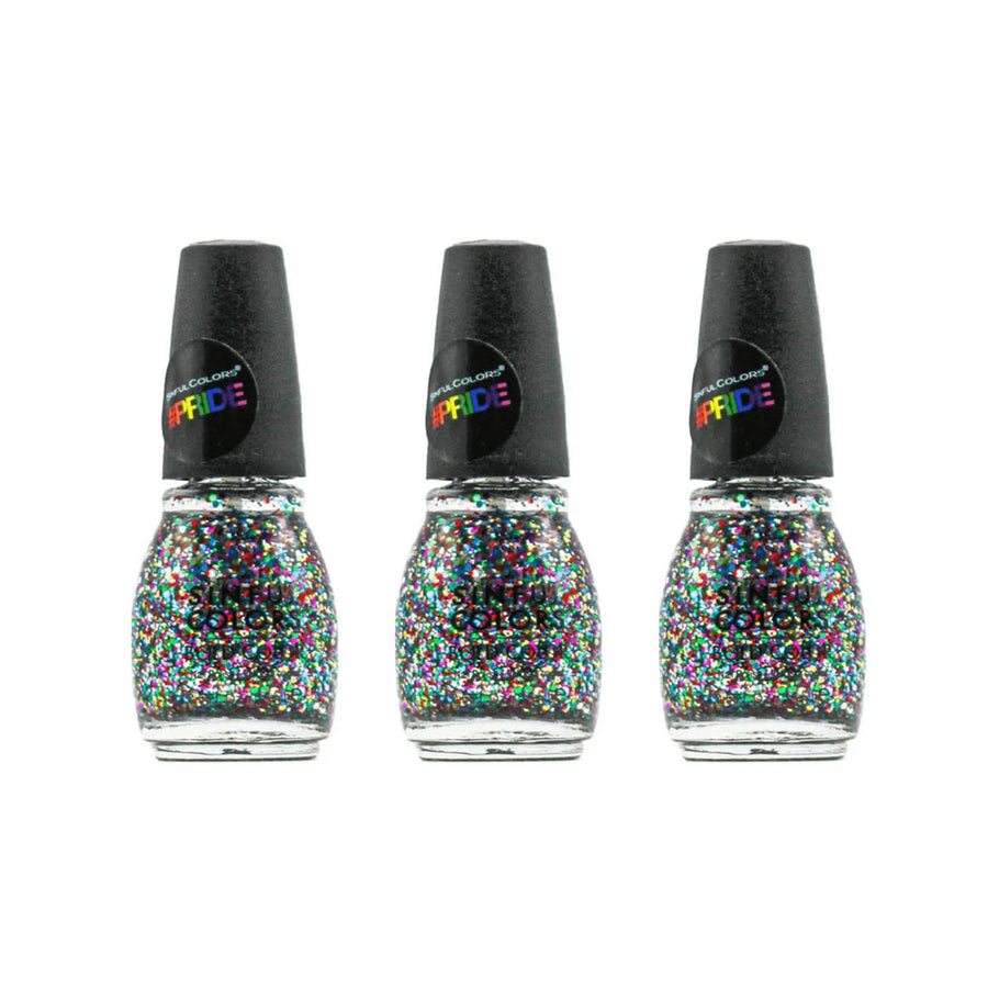 3x Sinful Colors Nail Polish Bold Color Pride 15ml