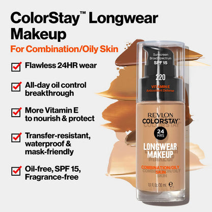 Revlon ColorStay Combination/Oily Foundation SPF15 110 Ivory 30ml