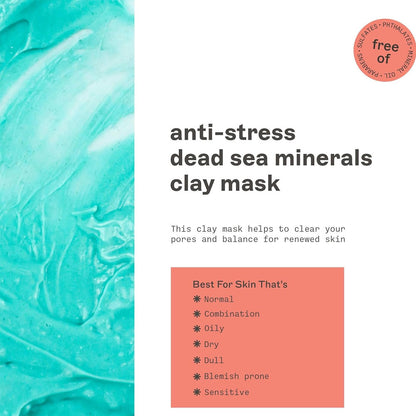 Freeman Clay Mask Anti Stress Dead Sea Minerals 175ml