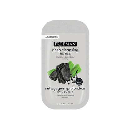 Freeman Mud Mask Deep Cleansing Charcoal + Black Sugar 15ml