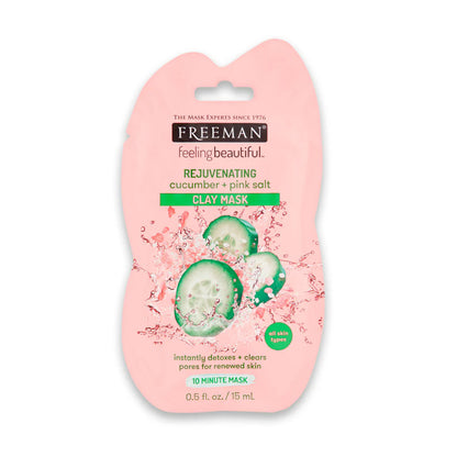 Freeman Clay Mask Rejuvenating Cucumber + Pink Salt 15ml