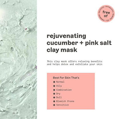 Freeman Clay Mask Rejuvenating Cucumber + Pink Salt 15ml