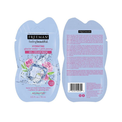 Freeman Gel Cream Mask Hydrating Glacier Water + Pink Peony 15ml