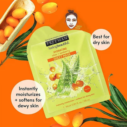 Freeman Sheet Mask Hydrating Aloe + Seaberry 25ml