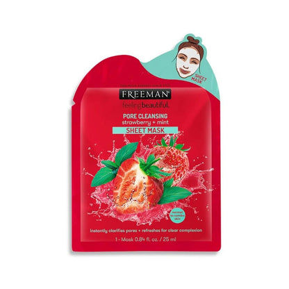 Freeman Sheet Mask Pore Cleansing Strawberry + Mint 25ml