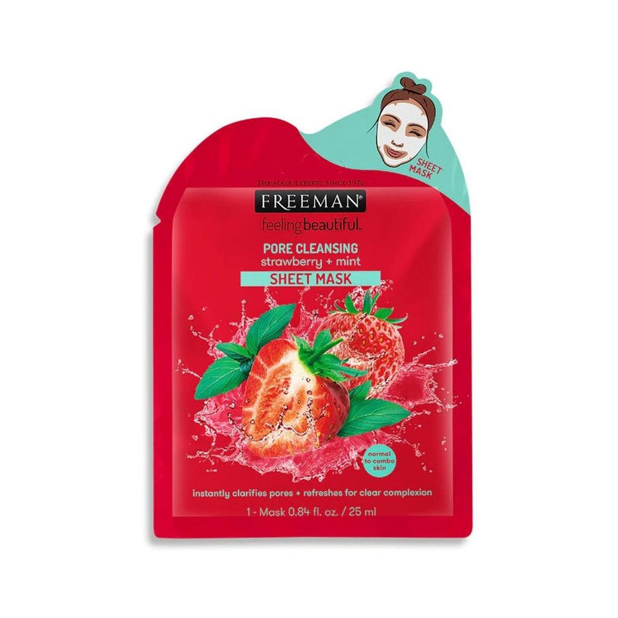 Freeman Sheet Mask Pore Cleansing Strawberry + Mint 25ml