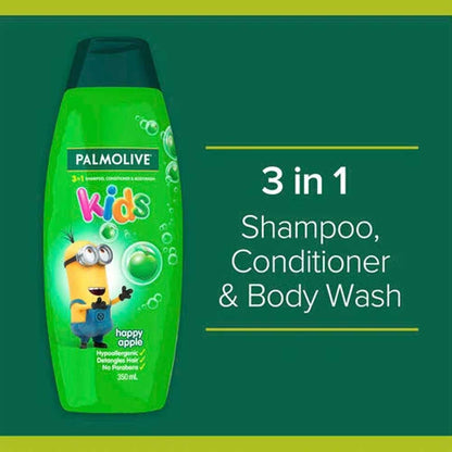 Palmolive 3-In-1 Shampoo, Conditioner & Body Wash Kids Happy Apple 350ml
