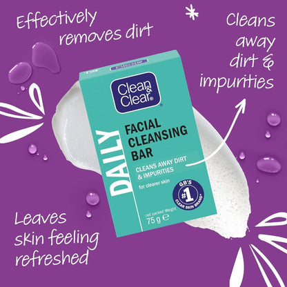 Clean & Clear Facial Cleansing Bar 75g